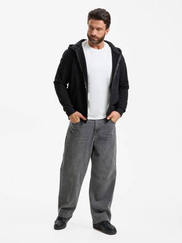 Толстовка унисекс оверсайз Sartoro, черная фото 15