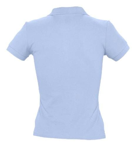 Рубашка поло женская People 210, голубая фото 3