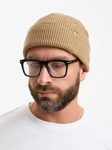 Шапка Ribelle, коричнево-бежевый меланж фото 7