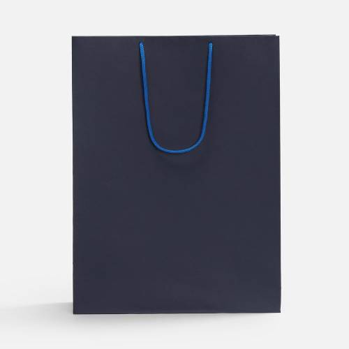Пакет бумажный Porta XL, темно-синий фото 3