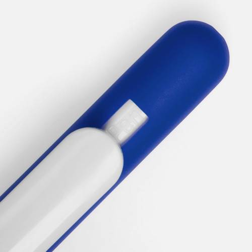 Ручка шариковая Swiper Soft Touch, синяя с белым фото 4