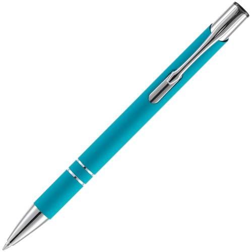 Ручка шариковая Keskus Soft Touch, бирюзовая фото 4