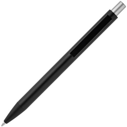 Ручка шариковая Chromatic, черная с серебристым фото 4