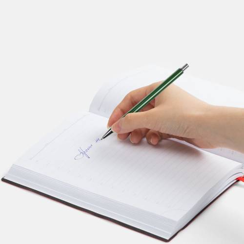 Ручка шариковая Slim Beam, зеленая фото 4