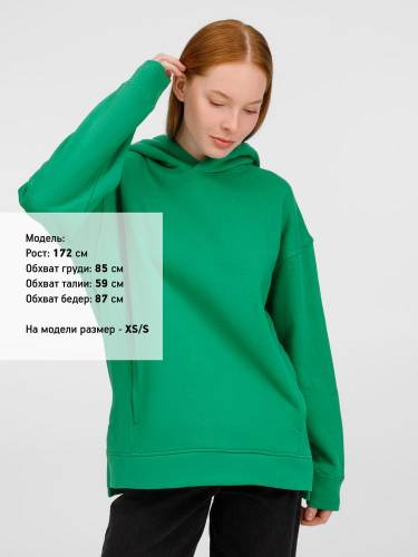 Худи оверсайз унисекс Tolla, зеленое фото 11