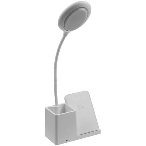 Лампа с органайзером и беспроводной зарядкой writeLight, ver. 2, белая фото 3