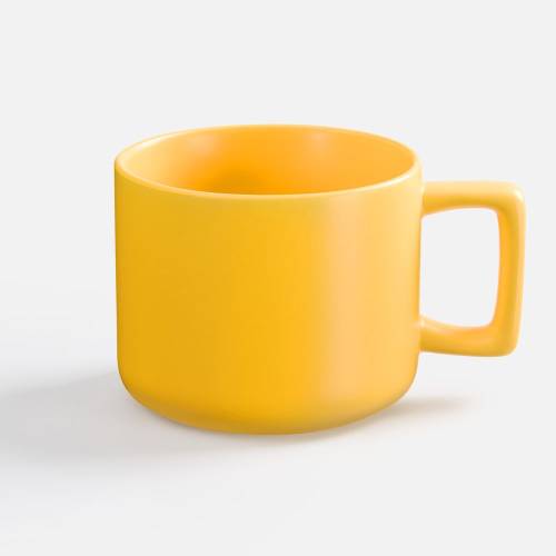 Чашка Jumbo в коробке матовая, желтая фото 3