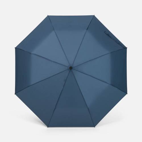 Зонт складной Classic, темно-синий с темной ручкой фото 7 Зонт складной Classic, темно-синий с темной ручкой фото 7