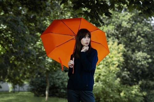 Зонт складной Basic, оранжевый фото 6