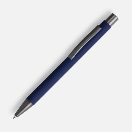 Ручка шариковая Atento Soft Touch, темно-синяя фото 2