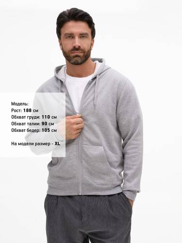 Толстовка унисекс Stone, серый меланж фото 6