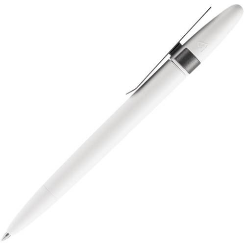 Ручка шариковая Prodir DS5 TSM Metal Clip, белая с серым фото 3