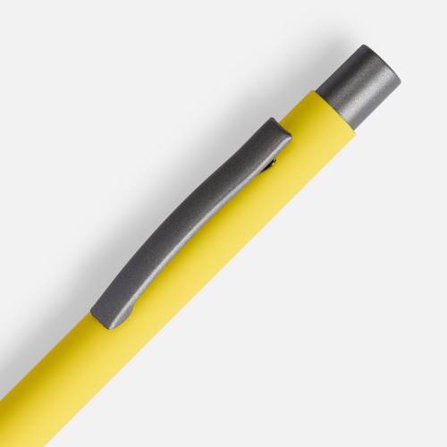 Ручка шариковая Atento Soft Touch, желтая фото 4