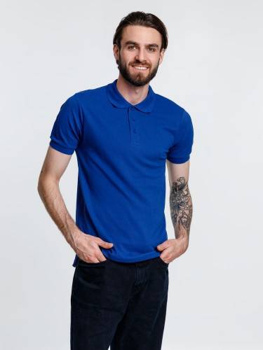 Рубашка поло мужская Adam, ярко-синяя фото 6