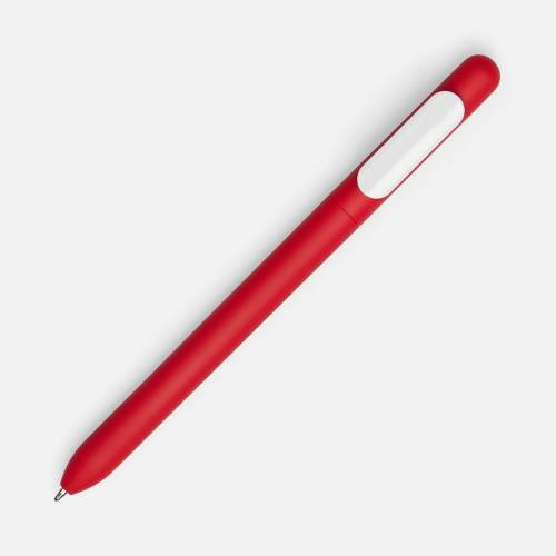 Ручка шариковая Swiper Soft Touch, красная с белым фото 3