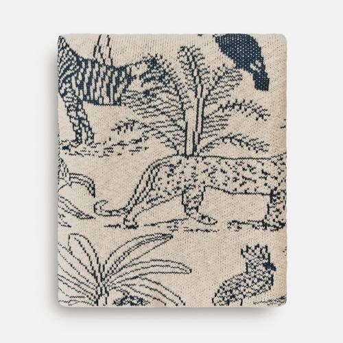 Плед Savanna, белый с синим фото 2 Плед Savanna, белый с синим фото 2