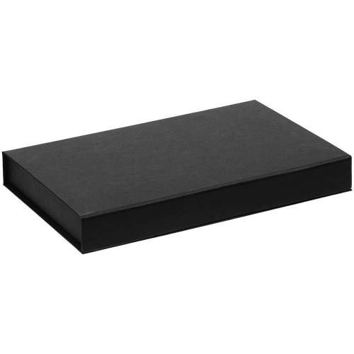 Коробка Horizon Magnet с ложементом под ежедневник, флешку и ручку, черная фото 4