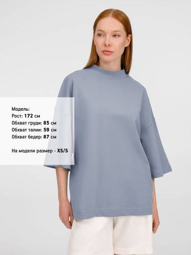 Футболка оверсайз унисекс T9, серая фото 6