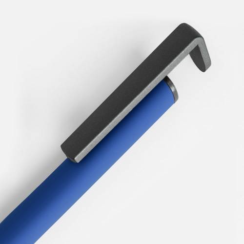 Ручка шариковая Standic с подставкой для телефона, синяя фото 4