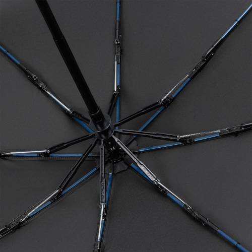 Зонт складной AOC Mini с цветными спицами, синий фото 5