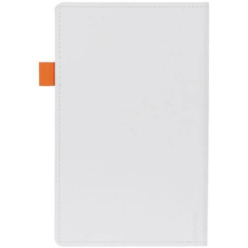Ежедневник White Shall, недатированный, белый с оранжевым фото 4