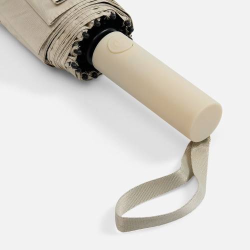 Зонт складной с УФ-защитой Ribstar, бежевый фото 7