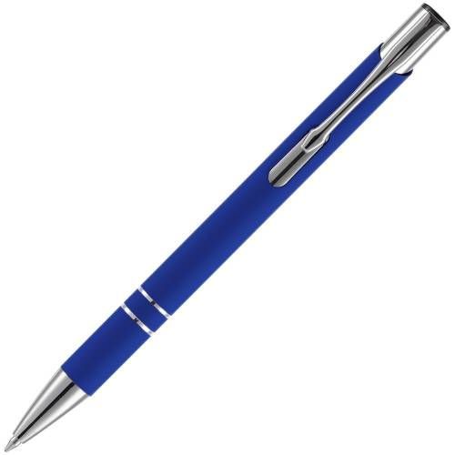 Ручка шариковая Keskus Soft Touch, ярко-синяя фото 4