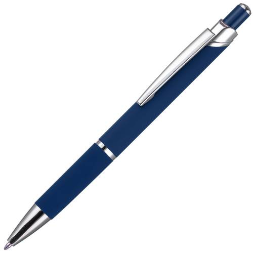 Ручка шариковая Chromos Soft Touch, синяя фото 2