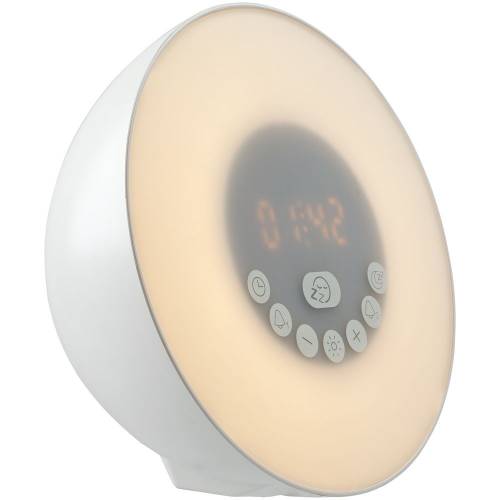 Лампа-колонка со световым будильником dreamTime, ver.2, белая фото 2