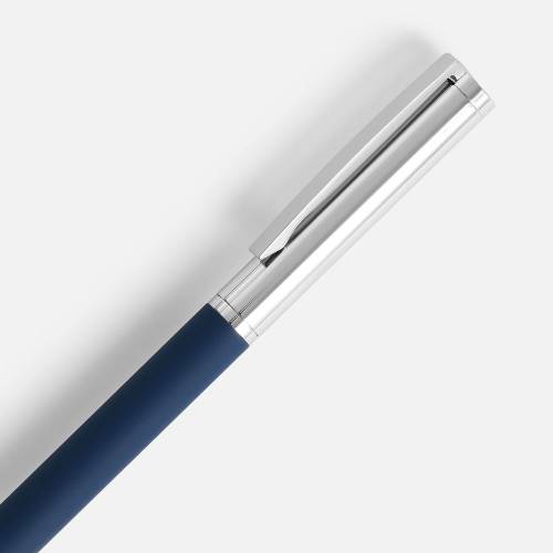 Ручка шариковая Eyeshot Soft Touch, темно-синяя фото 4