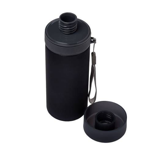 Бутылка для воды Simple, черная фото 4