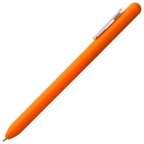 Ручка шариковая Swiper, оранжевая с белым фото 4