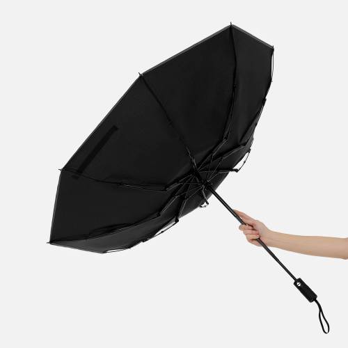 Зонт складной Tyre, черный фото 9 Зонт складной Tyre, черный фото 9