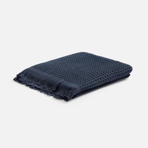 Плед вафельный Elenglect, темно-серый