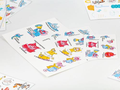 Наклейки бумажные Sticker Pack на заказ, S фото 3