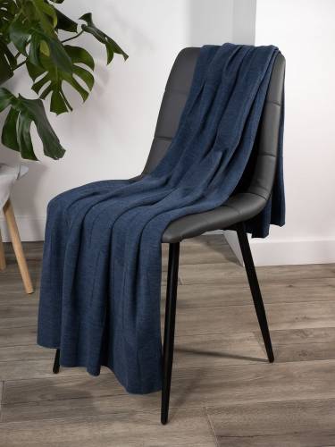 Плед Rombus, синий меланж (джинс) фото 7