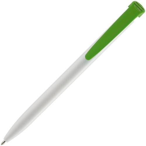 Ручка шариковая Favorite, белая с зеленым фото 4