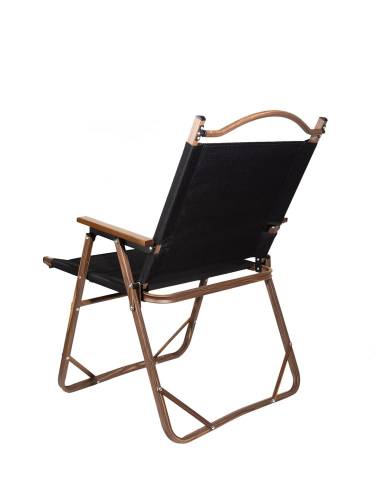 Стул MW02 складной, черный, темное дерево фото 3