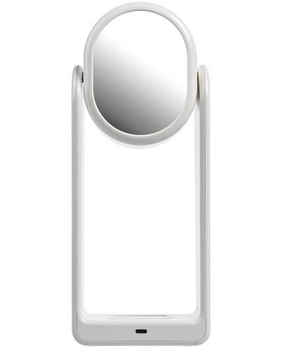 Настольная лампа с зеркалом и беспроводной зарядкой Tyro, белая фото 5