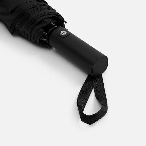 Зонт складной Smooth Move с плавным закрытием, черный фото 7