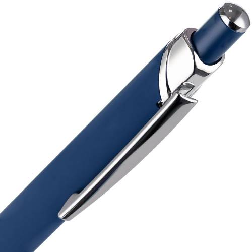 Ручка шариковая Chromos Soft Touch, синяя фото 5