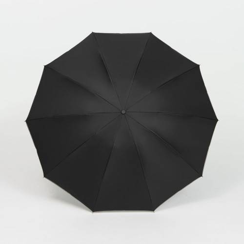 Зонт обратного сложения с ручкой-карабином Foldberry, черный фото 3