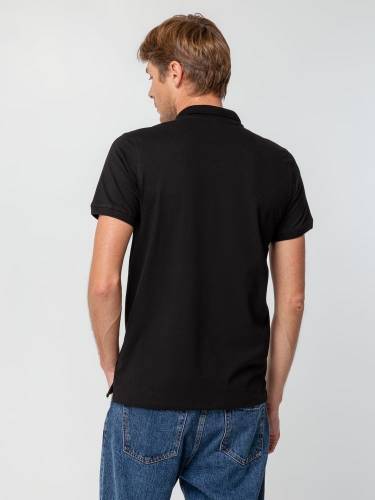 Рубашка поло мужская Virma Stretch, черная фото 8