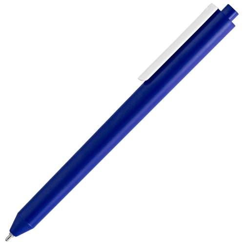 Ручка шариковая Pigra P03 Mat, темно-синяя с белым фото 4