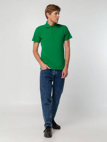Рубашка поло мужская Spring 210, ярко-зеленая фото 9
