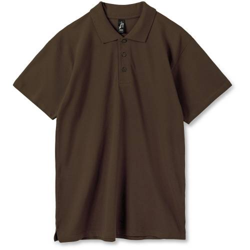 Рубашка поло мужская Summer 170, темно-коричневая (шоколад) фото 2