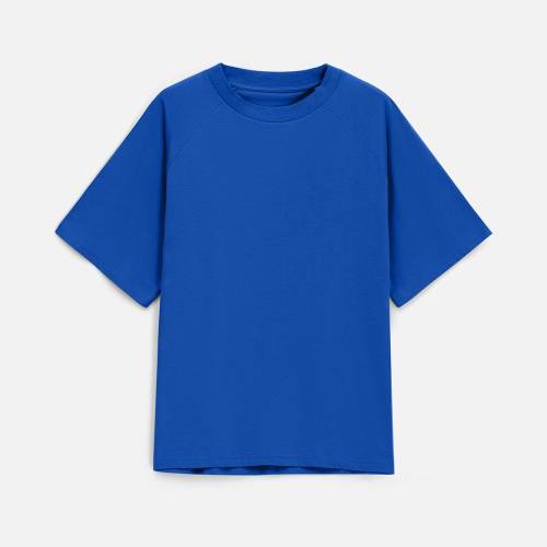 Футболка унисекс оверсайз T2, синяя фото 15