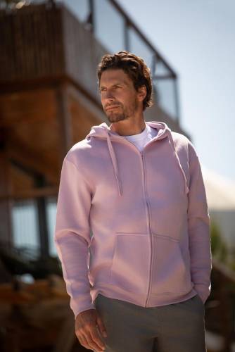 Толстовка мужская на молнии с капюшоном Amsterdam, белая фото 6