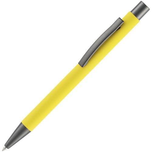 Ручка шариковая Atento Soft Touch, желтая фото 2
