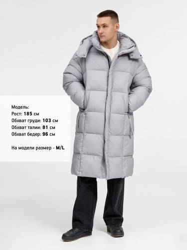 Пуховик унисекс Kapsula, серый фото 12